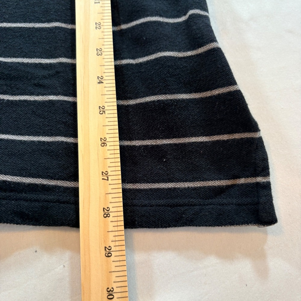 Angelo Litrico Polo Shirt Mens XL Navy Blue Striped Cotton Short Sleeve Casual - Picture 7 of 8
